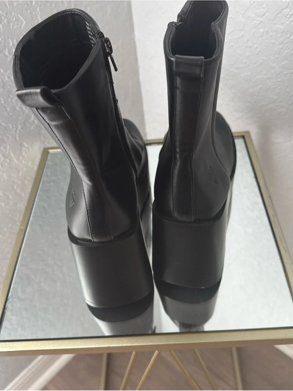 Rock  & candy Black Platform Wedge Ankle Boots - Women's
